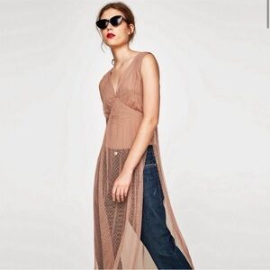 Zara Sheer bodysuit top